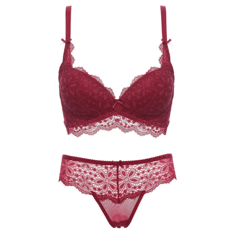 Dower me women seamless bra set elegant closure style lingerie thin spandex three Quarters Wire fress underwear for lady AWR001