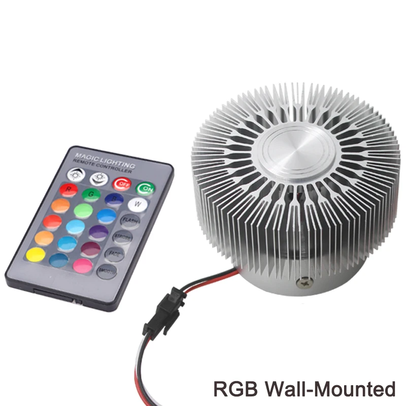 AC85 265V 3 Вт светодиодный настенный светильник алюминиевый высокомощный чип RGB свет