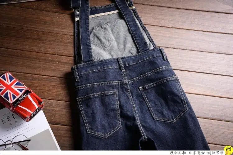 Корейский стиль черный карман жан Шорты летние мужские модные джинсовые комбинезоны передние карманы комбинезоны мужчина нагрудники