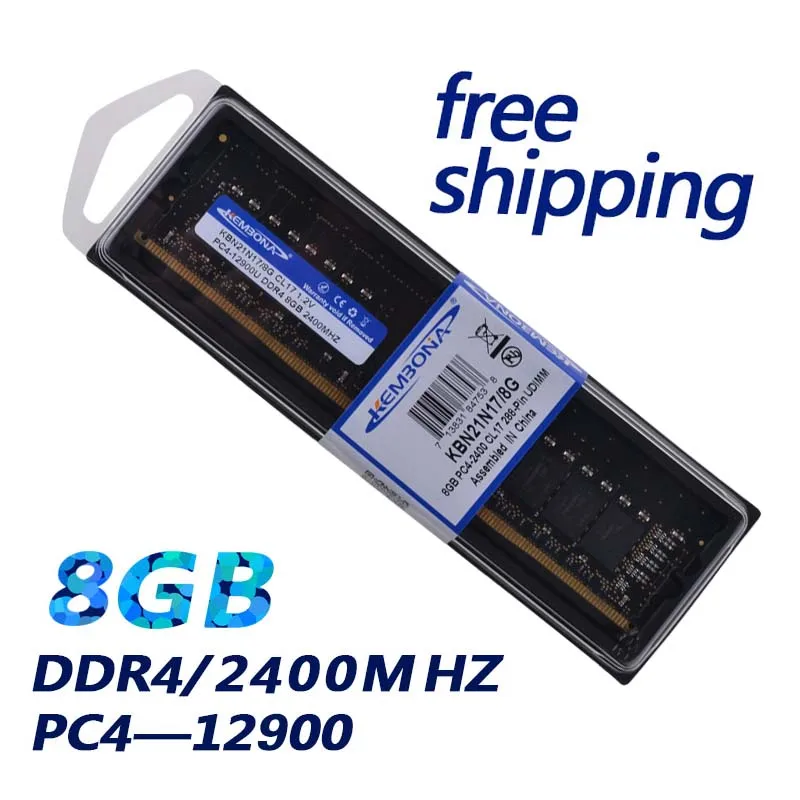 KEMBONA, Заводская новая оперативная Память DDR4, 8 ГБ, 8 ГБ, 2400 МГц, 2666, 1,2 в, PC4-19200U оперативная память 288pin, совместима с INTEL& A-M-D