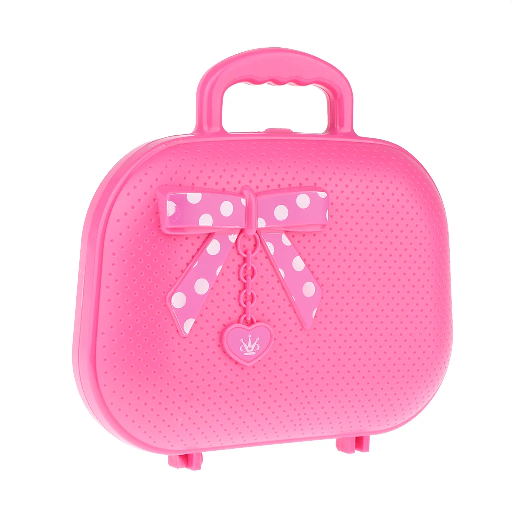 Kids Cosmetic Toys Beauty Set Suitcase for Girls with Lipstick, Eye Shadow, Blusher, Nail Polish, Mirror etc.