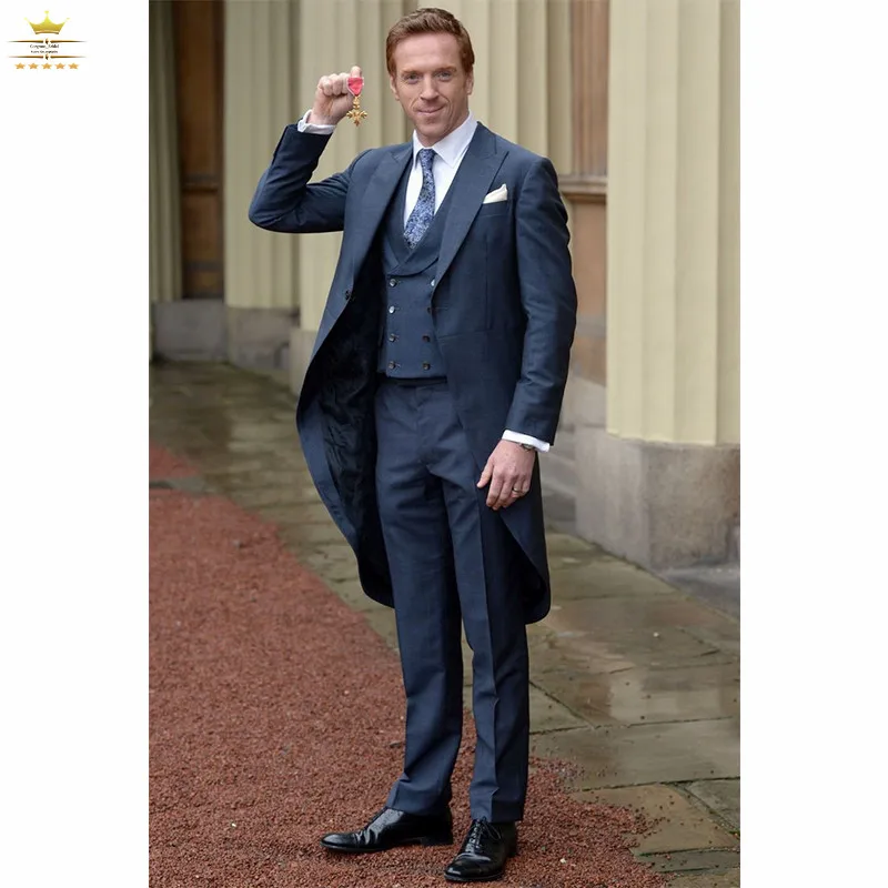 navy blue morning suit
