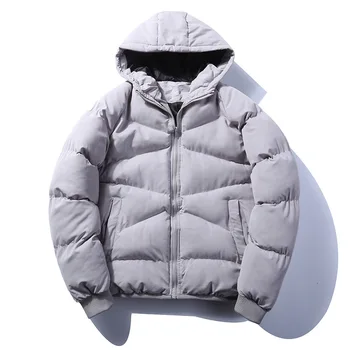 

2019 Autumn And Winter coat male Man Keep Warm Cotton-padded Clothes Thickening Easy Hat Fashion Joker Lovers Cotton jacket men