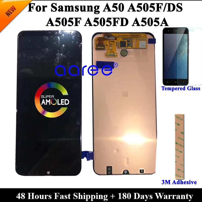 Супер AMOMLED lcd для samsung A50 A505 lcd A50 lcd для samsung A50 A505 lcd экран сенсорный дигитайзер сборка