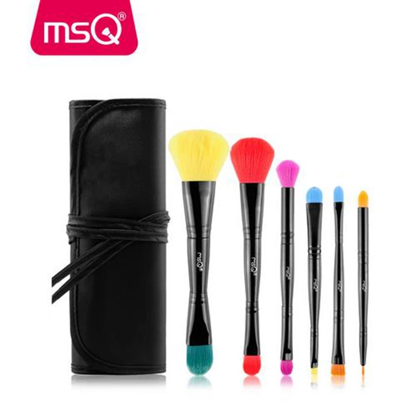MSQ 6PCS Makeup Brushes Set Foundation Blending Powder Eyeshadow Contour Concealer Blush Cosmetic Beauty Make Up Kits Hot New блеск для губ msq 6 cristal led msq cc01 6