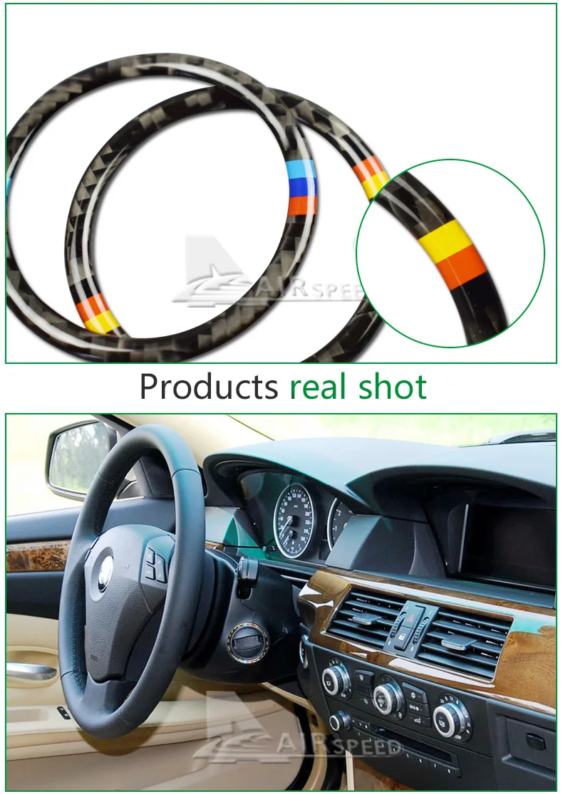 Airspeed for BMW E60 Accessories BMW E60 Sticker Stickers for BMW E60 Carbon Fiber Interior Trim Car Ignition Keyhole Ring Cover (4)