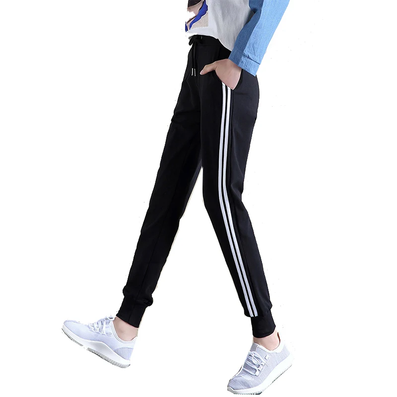 Voobuyla, женские штаны для бега, спортивные штаны в полоску, одежда для фитнеса, трико для бега, спортивная одежда для спортзала, тренировочные женские штаны для бега