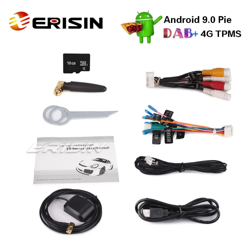 Erisin ES4866F 7 &quotAndroid 9 0 автомобильный стерео GPS Wifi DAB + BT для Ford Transit S/C Max Kuga Galaxy