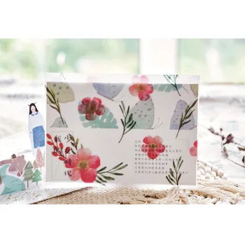 8pcs/lot Creative Four Seasons Sulfuric Acid Paper Envelope Into Random Office School Supplies Four Selsction 2