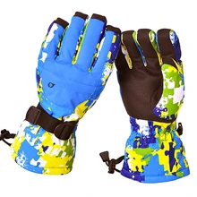 Мужские и женские лыжные перчатки, перчатки для сноуборда, снегохода, езды на мотоцикле, зимние перчатки, ветрозащитные, водонепроницаемые, унисекс, зимние перчатки