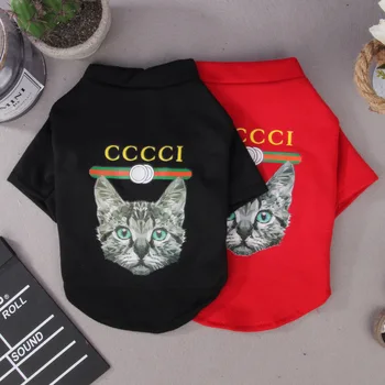 

Thin fabric clothing for dogs cats New teddy dog t-shirts soft for the summer Two-legged clothing for dog outside pet supplies