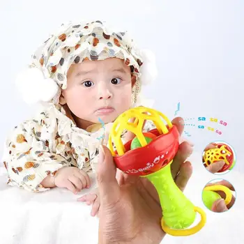 

Newborn Baby Rattles Toy Infant Stroller Crib Hanging Rattles Plastic Kids Hand Bell Rattle Baby Intelligence Grasping Gums Bell