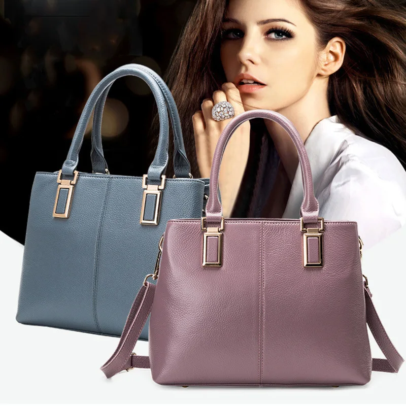

2019 New Arrival Genuine Leather Bag Women's Handbag Real Natural Cowhide Leather Messenger Bag Elegant Gift