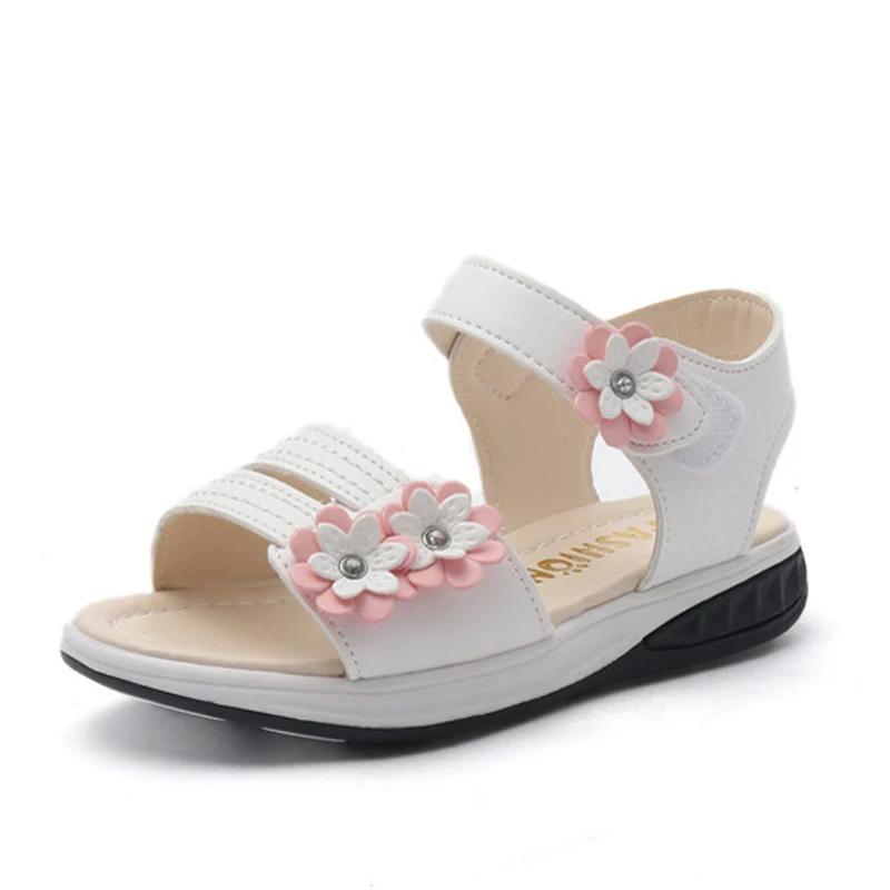 

COZULMA Girls Summer Sandals Kids Girls Princess Dress Shoes Toddler Children Roman Beach Sandals Gladiator Shoes 3-14 Years Old