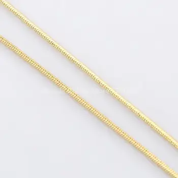 

Soldered Brass Snake Chain, Golden, 1mm