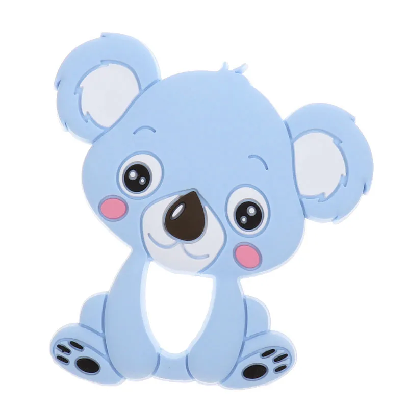 Bpa Free 10pc Cute Dinosaur Silicone Baby Teether Pendant Teething Necklace Koala Dragon Food Grade Nursing Gift Unicorn Raccoon