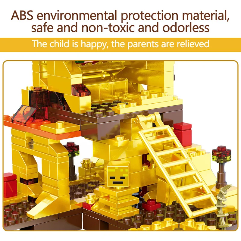

293PCS MY World Technic Golden Dragon Building Blocks Compatible LegoINGLYS Minecrafter Golden World Eductional Children Toy