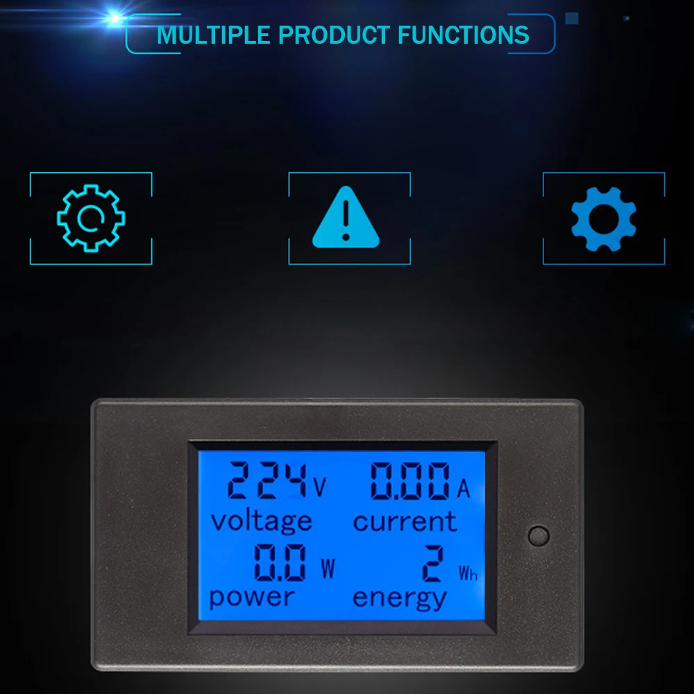 Цифровой вольтметр измеритель напряжения и тока амперметр мощный Электрический