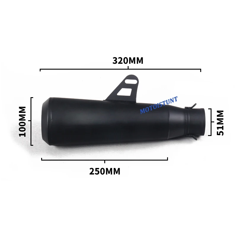 420mm Universal Motorcycle Exhaust Escpe Modified Muffler With Laser Moto Tail Pipe For Kawasaki ER6N Ninja650 CBR500 S1000RR R1 - Image 2