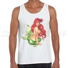 Самые дешевые панк стиль Новая мода Ариэль дизайн мужские майки Русалка ретро одежда для собак