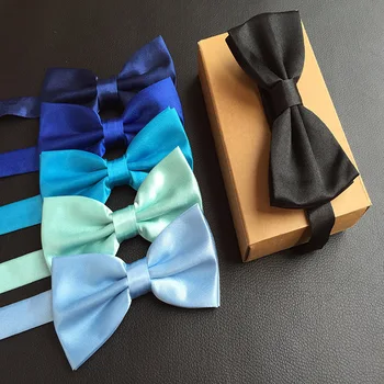 

Fashion Men's Business Is Equipped With A Bow Tie 2020 High Quality Explosions Solid Color Double Layer Men's Decorative Bow Tie