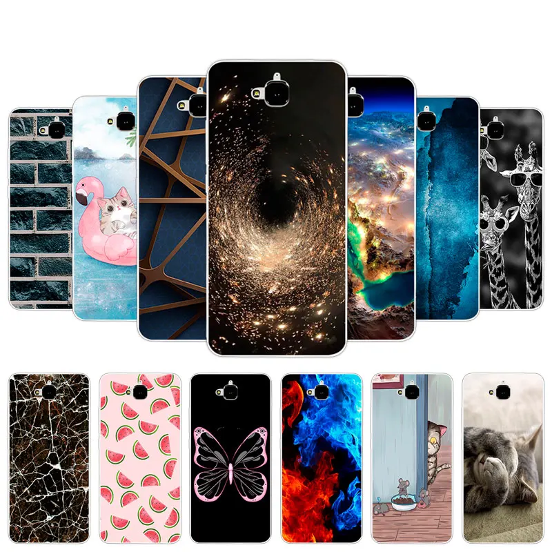 

For Huawei Honor 4C Pro TIT-AL00 Y6 Pro TIT-L01 TPU for Enjoy 5 Honor Holly 2 Plus Flower Dog Cover For Huawei Honor Play 5X