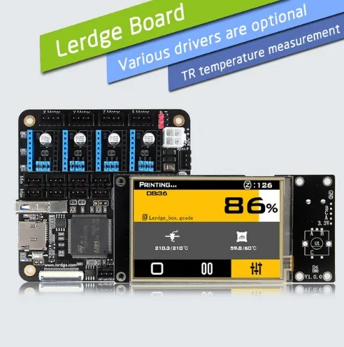 

LERDGE 3D Printer Board ARM 32Bit Controller Motherboard 3D Printer Control Mainboard with 3.5" TFT Touch Screen Fast delivery