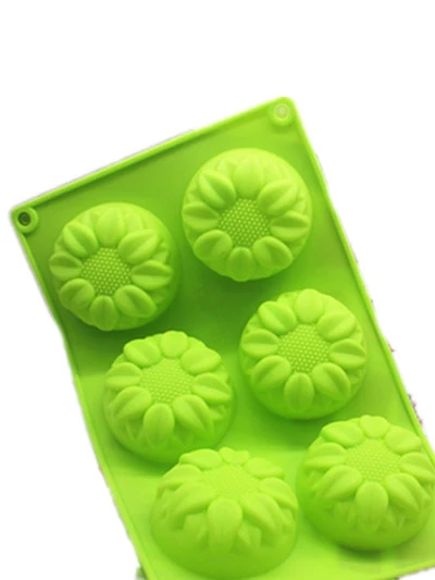 sunflower silicone cake mold manual soap making baking mooncake mold