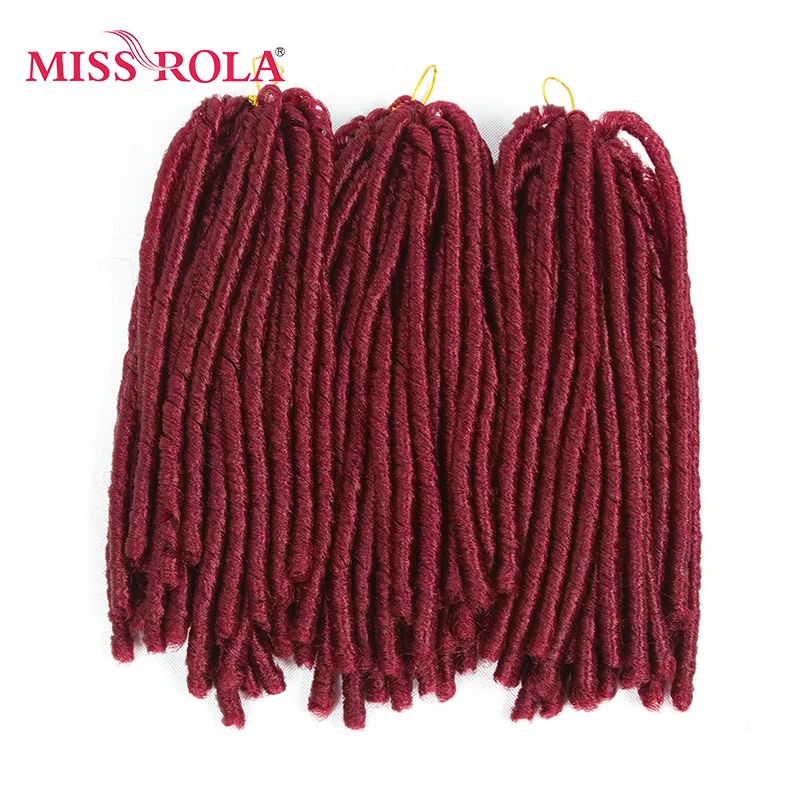 Miss Rola 18inch Faux Locs Synthetic Braiding Hair Extensions BUG# Kanekalon Low Temperature Fiber Crochet Braids Hair 5pc a lot