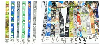 

100pcs Japanese anime My neighbor totoro mixed Key Lanyard Badge ID Cards Holders Neck Straps with Keyring Gifts Party Favors t1