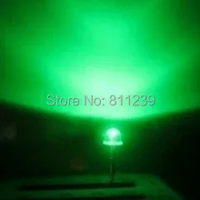 1000 шт 5 мм(4,8 мм) соломенная шляпа Светодиодный таблетка свет Цвет светодиодный излучающий диод 5 мм зеленый Цвет светодиодный излучающий диод