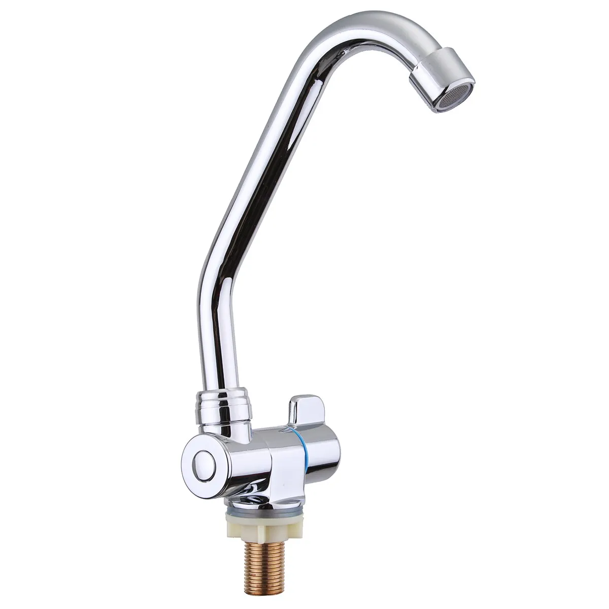 

360 Degrees Rotation Single Cold Faucet Boat RV Caravan Turning Folding Kitchen Faucet Deck Mounted Tap Bathroom Basin Faucets