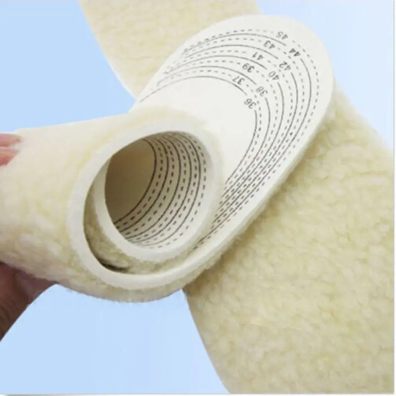 

1pair Winter Wool Warm Heated Insoles Thermal Thickened Warm Keeping Shoes Pad For Men And Women Fleece unisex