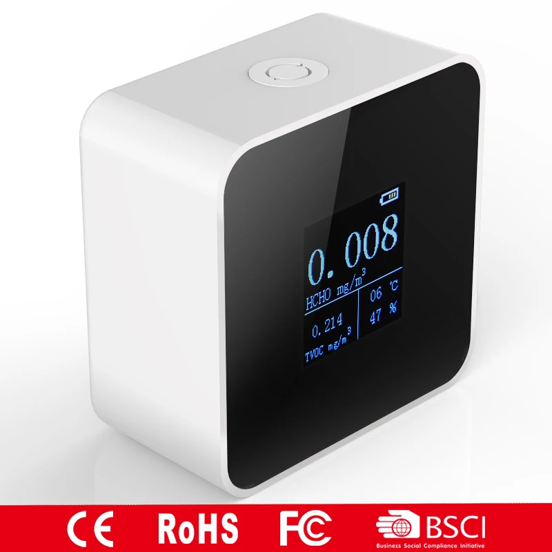 

Home Formaldehyde Detector OLED Display Li-ion Battery Formaldehyde Meter