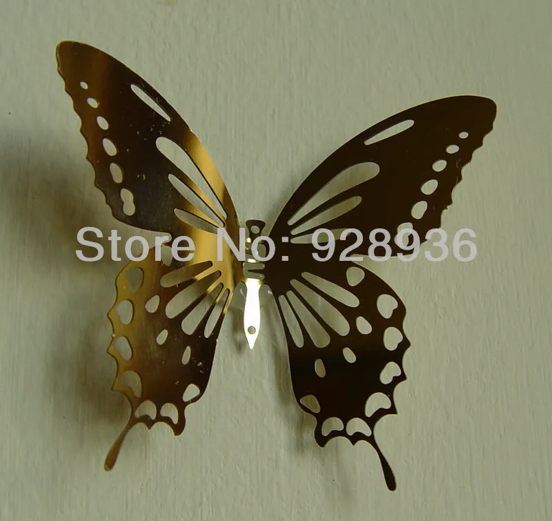 Gold Color 8 0 6 0cm 3d Butterfly Mirror Wall Sticker Home Decor Metal Butterfly Wall Art Butterfly Mirror Wall Decor Stickers Comics Sticker Decorsticker Home Decor Aliexpress