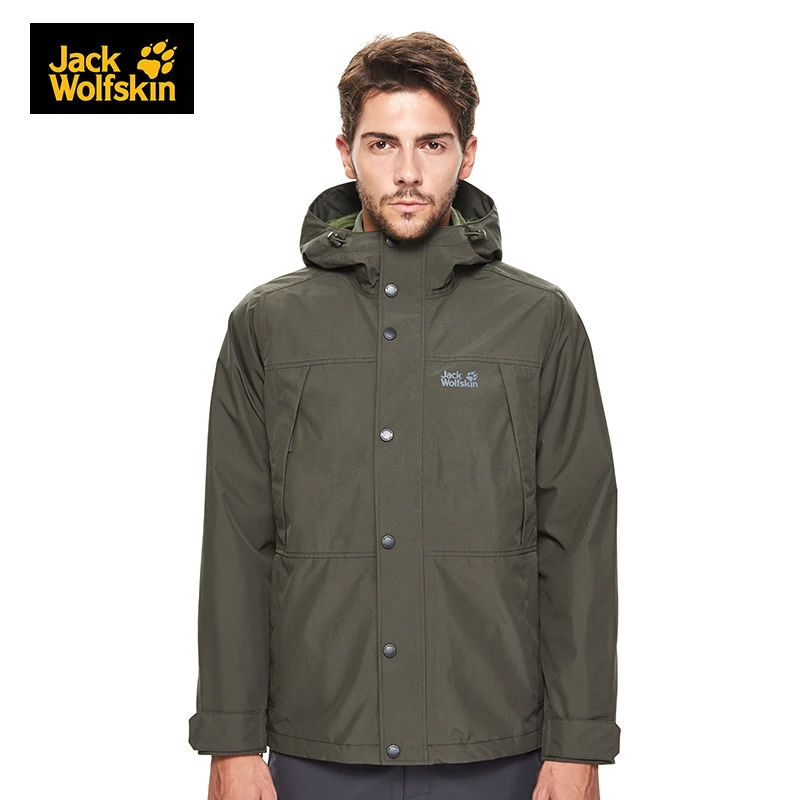 

JackWolfskin Winter 2018 New Windproof Waterproof Three-in-one Softshell for Men Thermal Fleece Inner Hiking Jackets 1111011