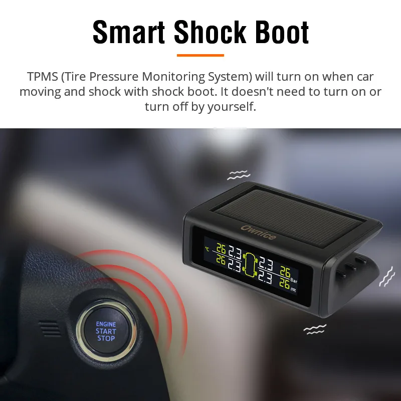 Ownice смарт беспроводной автомобиль TPMS система контроля давления в шинах