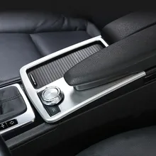 Углеродное волокно цвет автомобиля центральной консоли стакана воды рамки украшения крышка отделка ABS для Mercedes Benz C Class W204 E класс W212 LHD