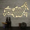 Creative Wooden Beer Cap Maps Beer Bottle Caps Map of Russia Board Wall Art For Cap Collector Beer Drinker ► Photo 1/6