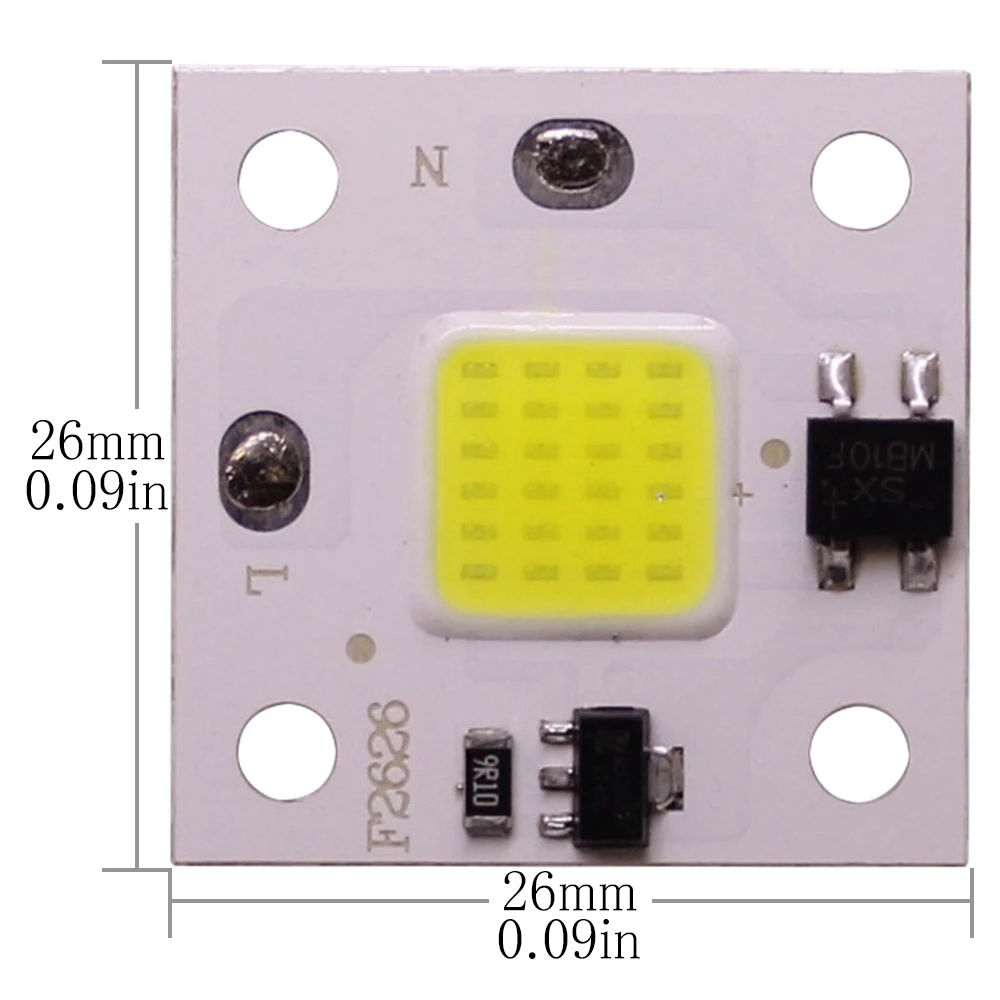 DIY Бесплатный драйвер умный IC светодиодный флип чип 10 Вт AC 220 В COB яркий светильник