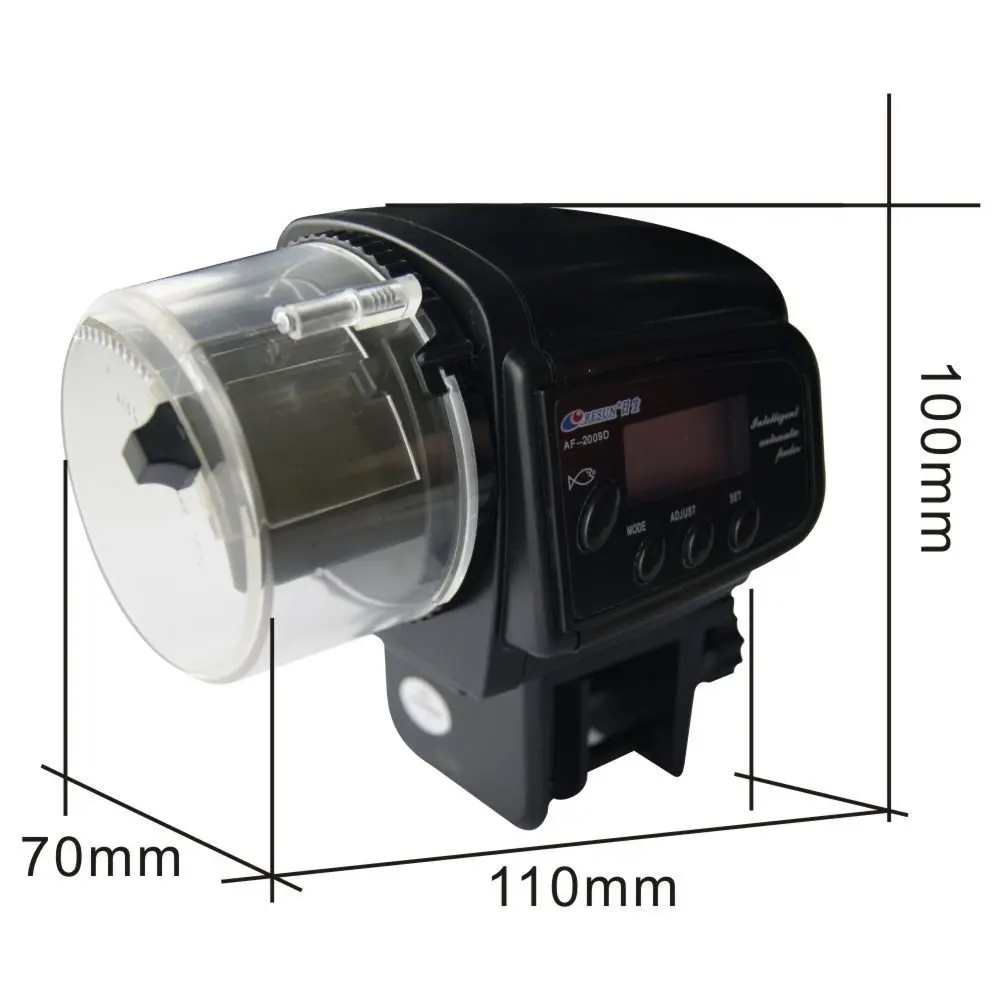 Tanie Nicrew 65mL automatyczny podajnik karmy dla ryb do akwarium automatyczne podajniki z zegarem dozownik do karmienia zwierząt LCD wskazuje karmnik dla ryb