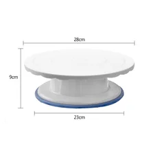 Недавно вращающийся Вращающийся торт двухсторонний, для украшения на нескользящей подошве Круглый Поворотный Стол для выпекания кексов, TE889