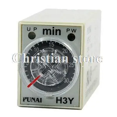 AC 220V 0-30M 30 Minutes Rotary Knob Timer Time Delay Relay 8P H3Y-2 | Обустройство дома
