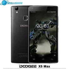 DOOGEE X5 Max мобильных телефонов отпечатков пальцев 4000 мАч 5.0 InchHD 1 ГБ + 8 ГБ смартфон MT6580 Quad Core Android 6.0 Dual SIM мобильный телефон