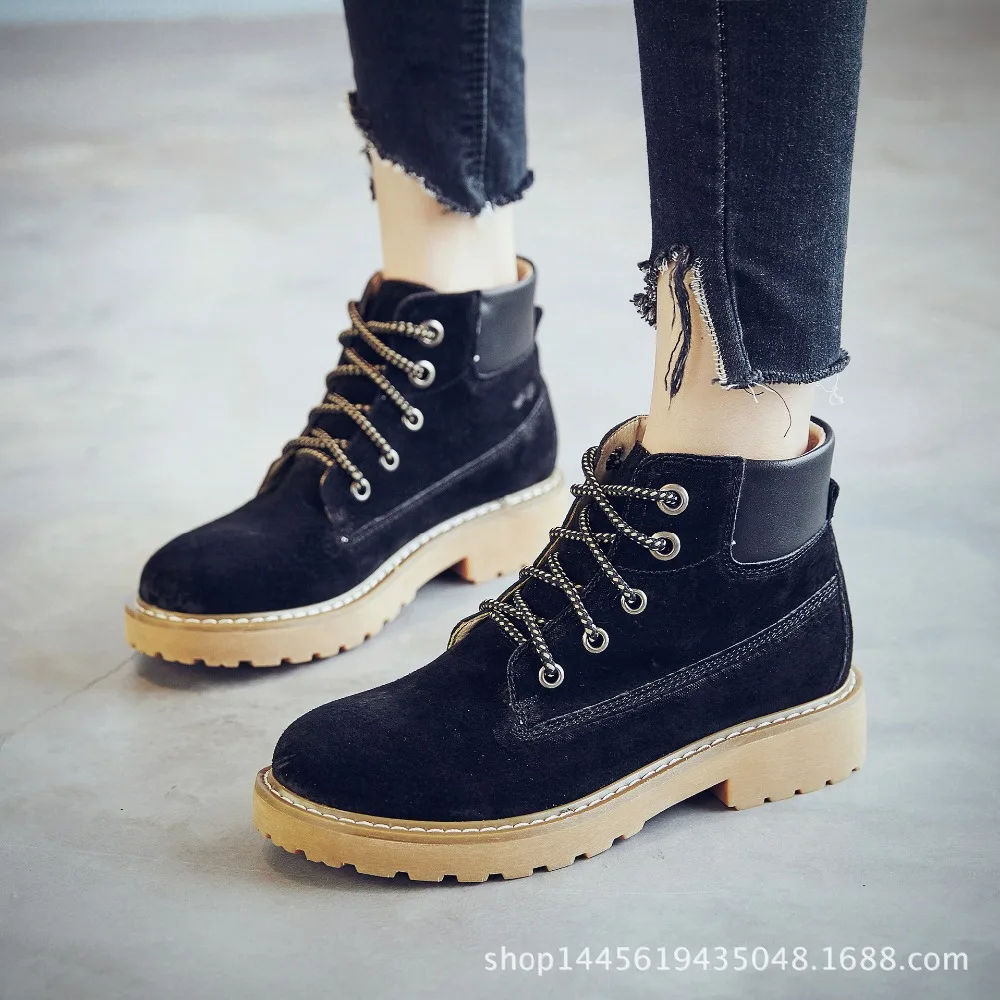 

New Womens Ankle Boots Spring Autumn Cow Leather Shoes Handmade Brand Women Motorcycle Boots Winter Keep Warm Snow Boots