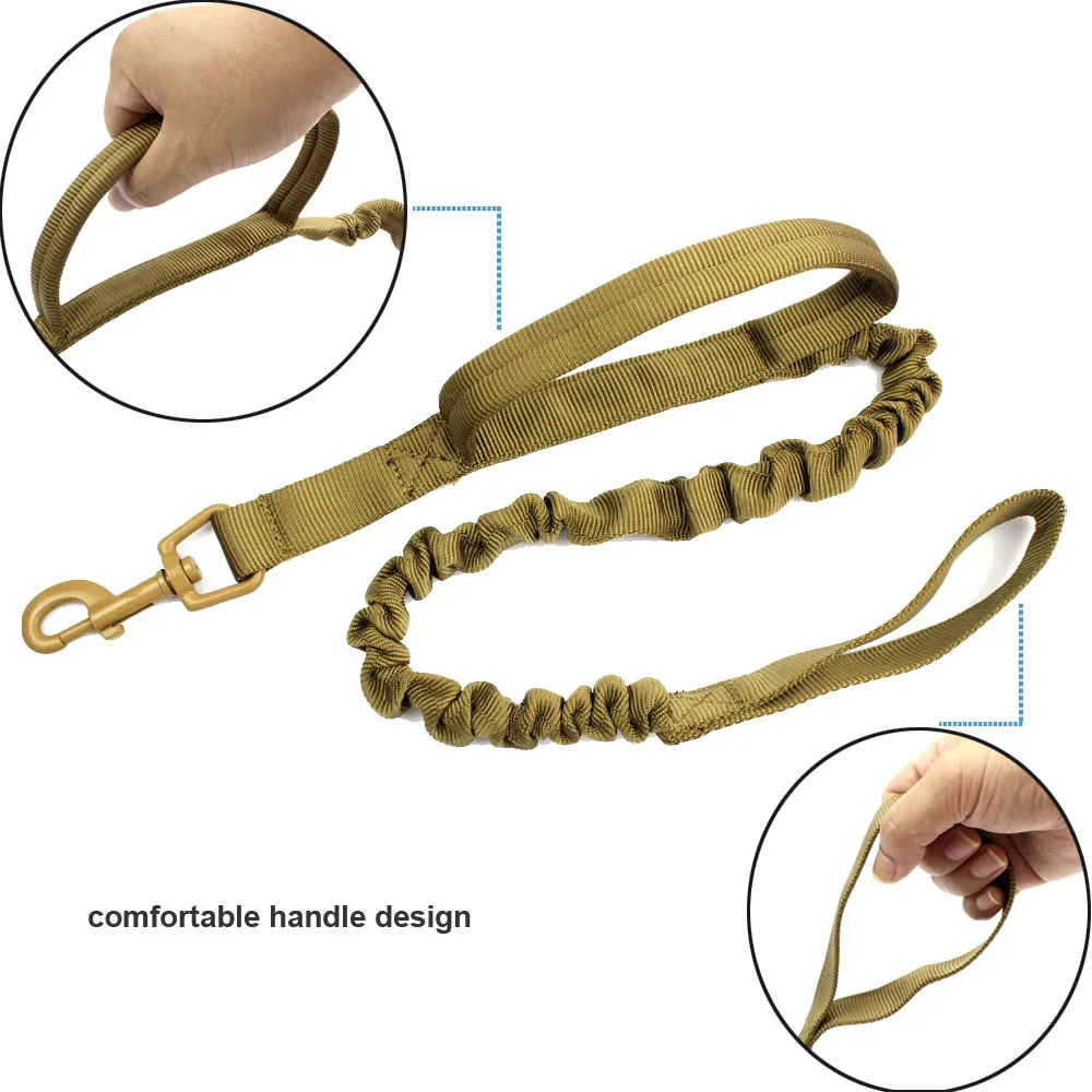 ROCOTACTICAL US Army Tactical Dog Leash Hands Free Quick Release Police