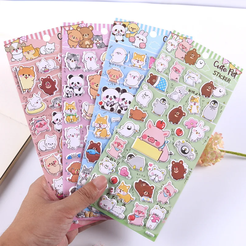 Cute Animal Pet 3D Decorative Stickers Adhesive Stickers DIY Decoration Craft Scrapbooking