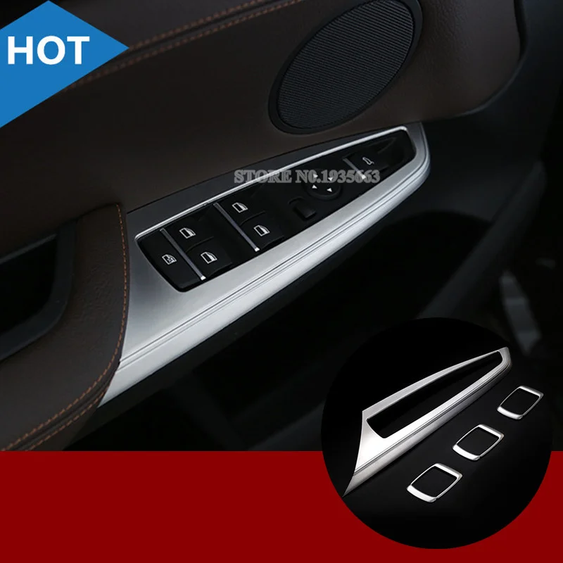 ABS Inner Door Window Switch Button Cover Trim For BMW X3 F25 X4 F26