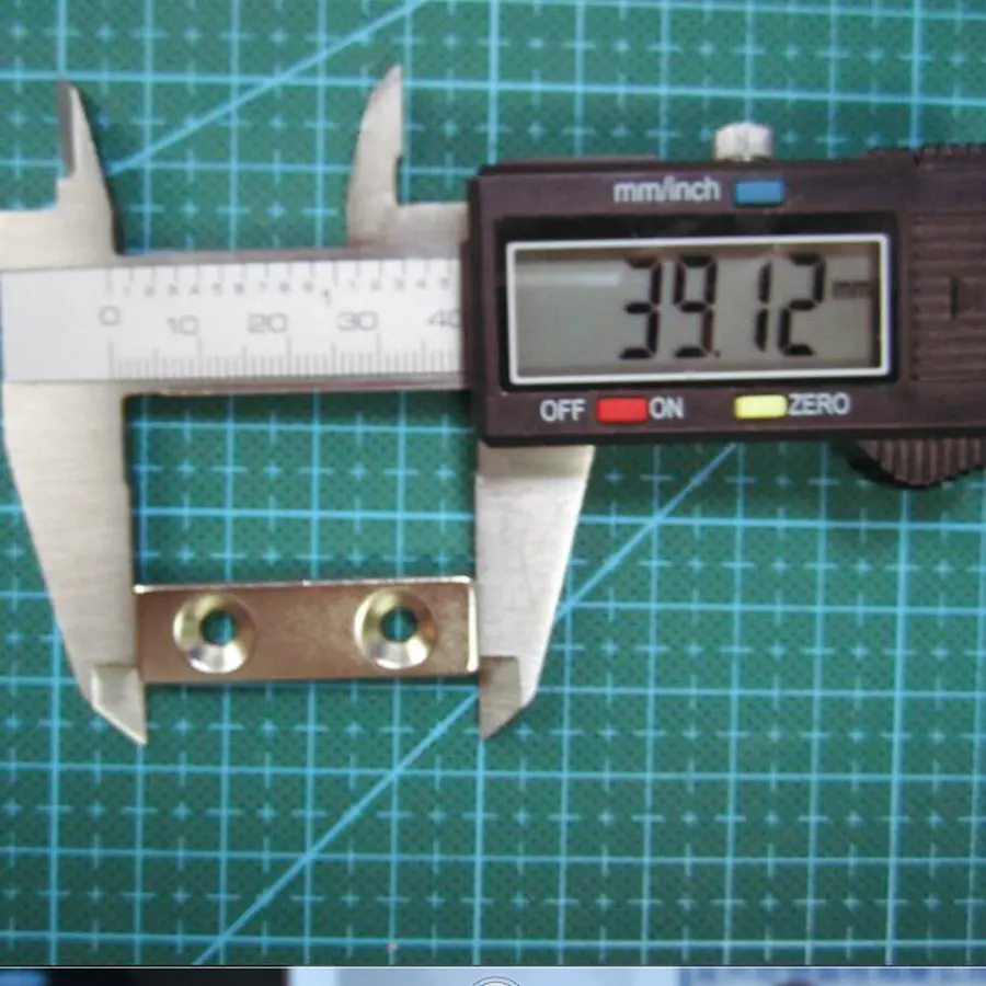 10 шт. мощный Блок 40x12x4 мм 2 потайных отверстия 4 мм магнит 40*12*4 40x12x4 редкоземельный неодимовый магнит 40*12*4-4