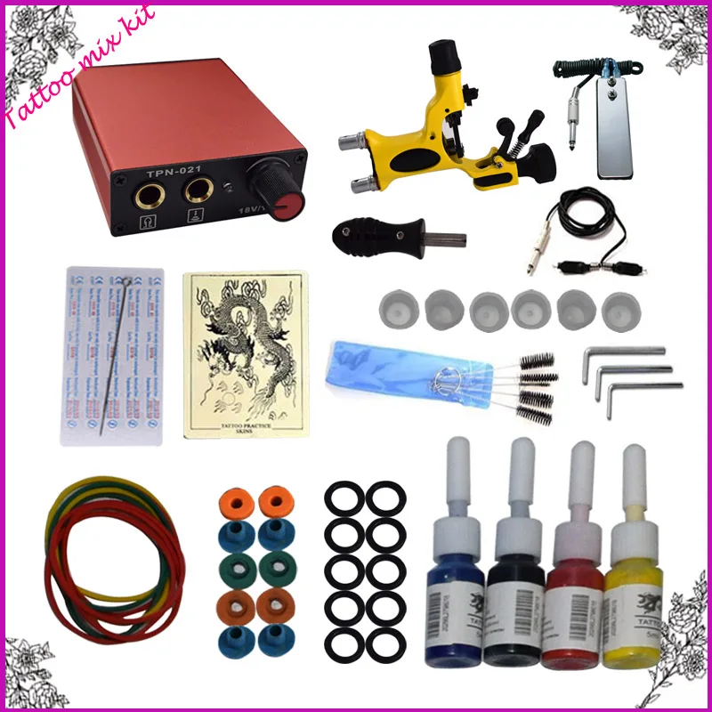 Professional Complete tattoo kit set Tattoo Machine Gun Kit Supply